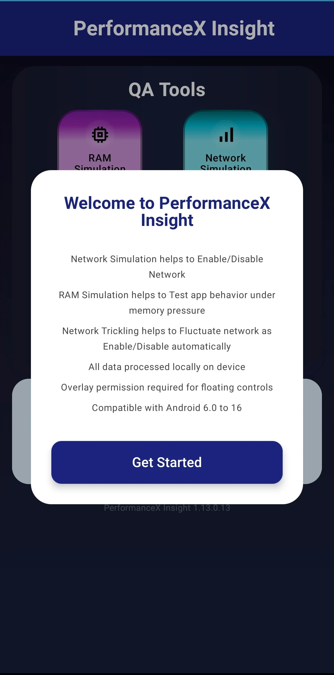 PerformanceX Insight screenshot