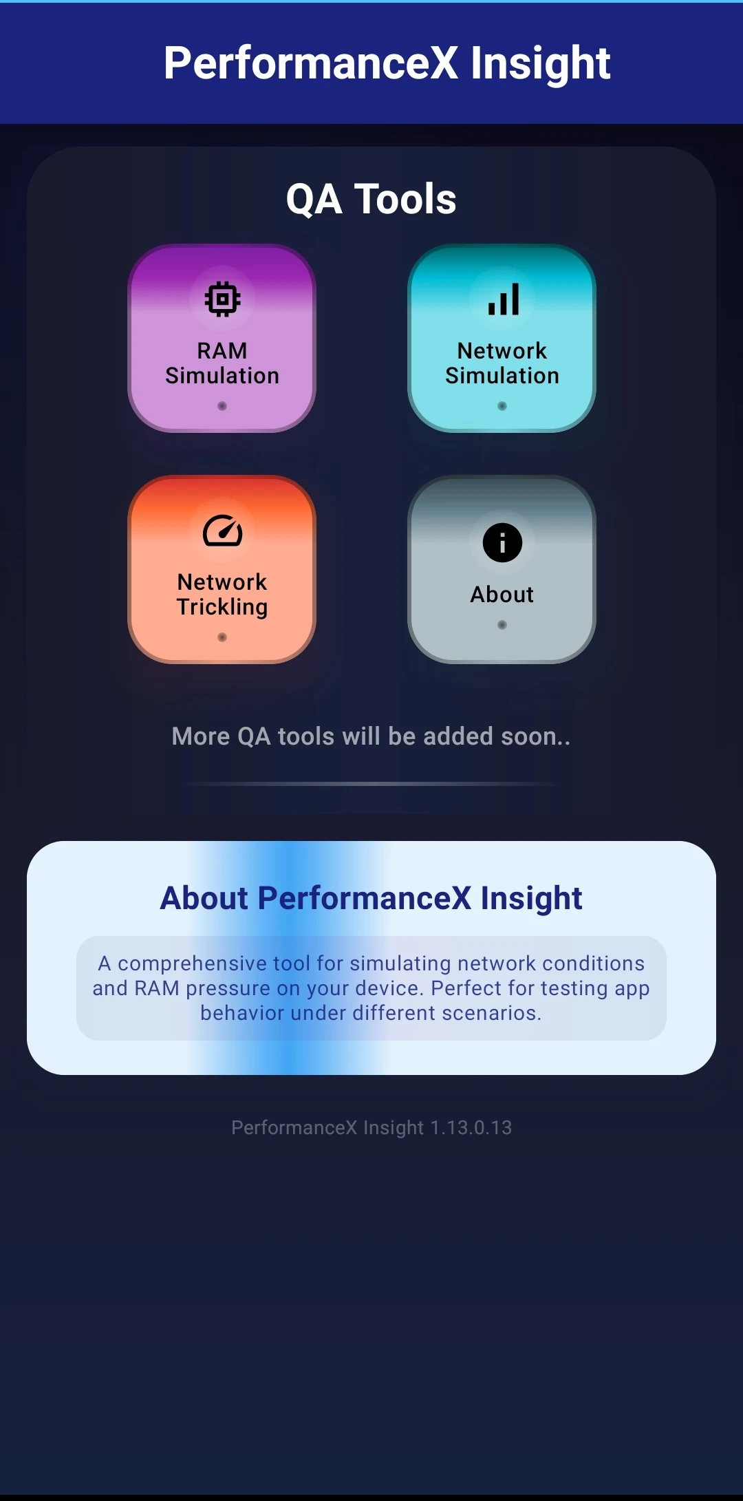PerformanceX Insight screenshot